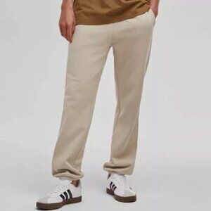 Mode Of One Mens Regular Fit Fleece Sweatpants Joggers Dark Ecru Size S